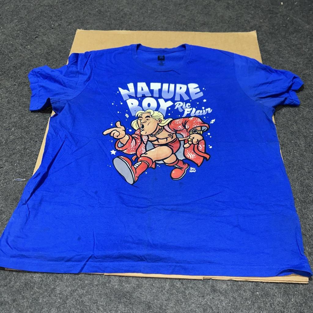 Ric Flair Collection Funny Gift For Fan Full Size Blue T-shirt 3XL PREOWNED!!