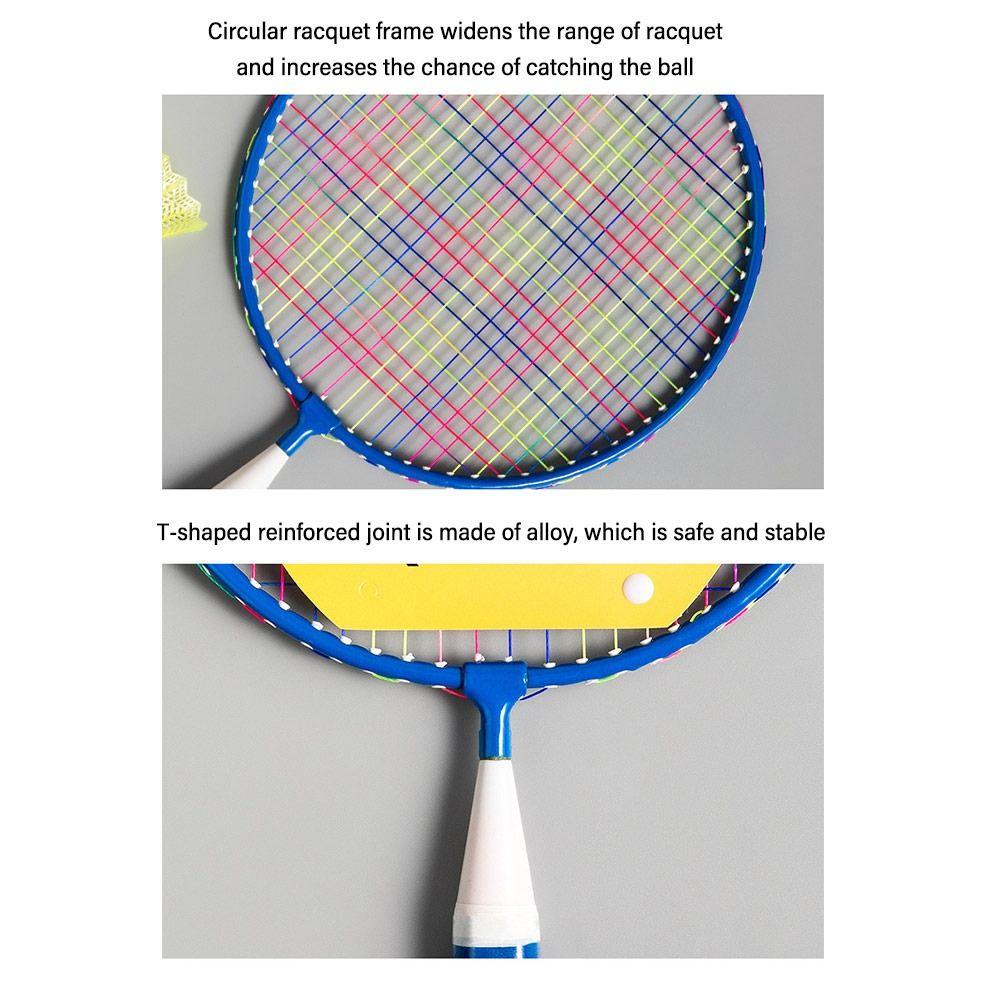Легкие прочные воланы для детей, ракетки для бадминтона, двойные ракетки для спорта в помещении и на открытом воздухе