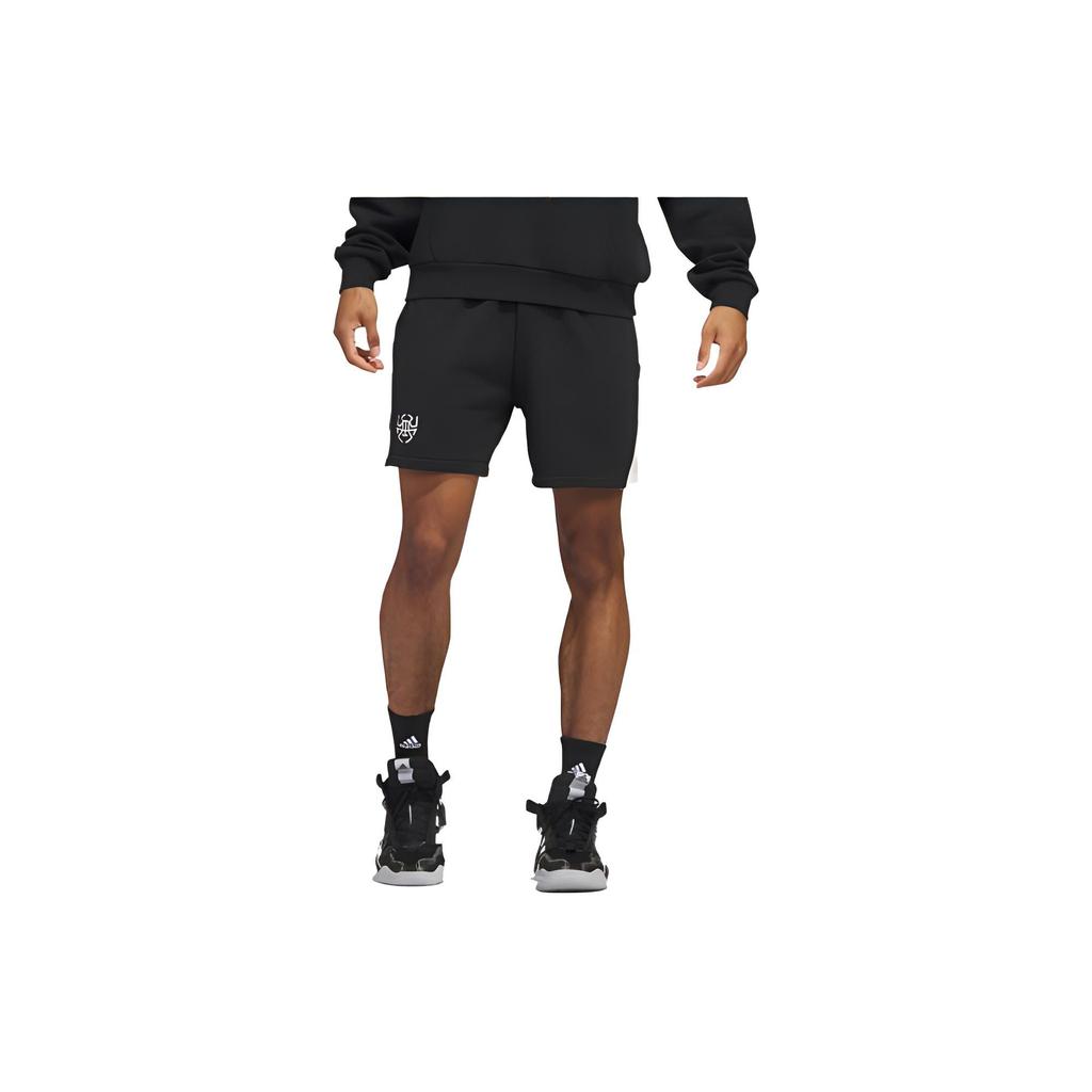 adidas Мужские спортивные шорты с прямыми штанинами и цветными блоками, черные IB3030
