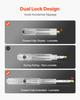VEVOR 1 Pair Full Extension Drawer Slides 18 20 22 28 30 32 36 38 40 44 48 52 56 60 in, 500 lbs Load Capacity Locking Drawer Slides