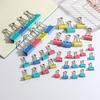 Long Tail Colored Clips & Test Paper Folders Set - Stationery Accessory.