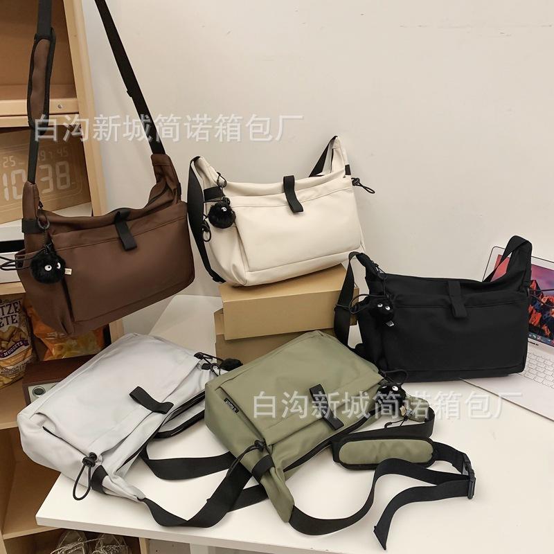 Пригородная сумка Большая вместительная сумка через плечо Сплошной цвет Студенческая сумка на плечо для мужчин и женщин