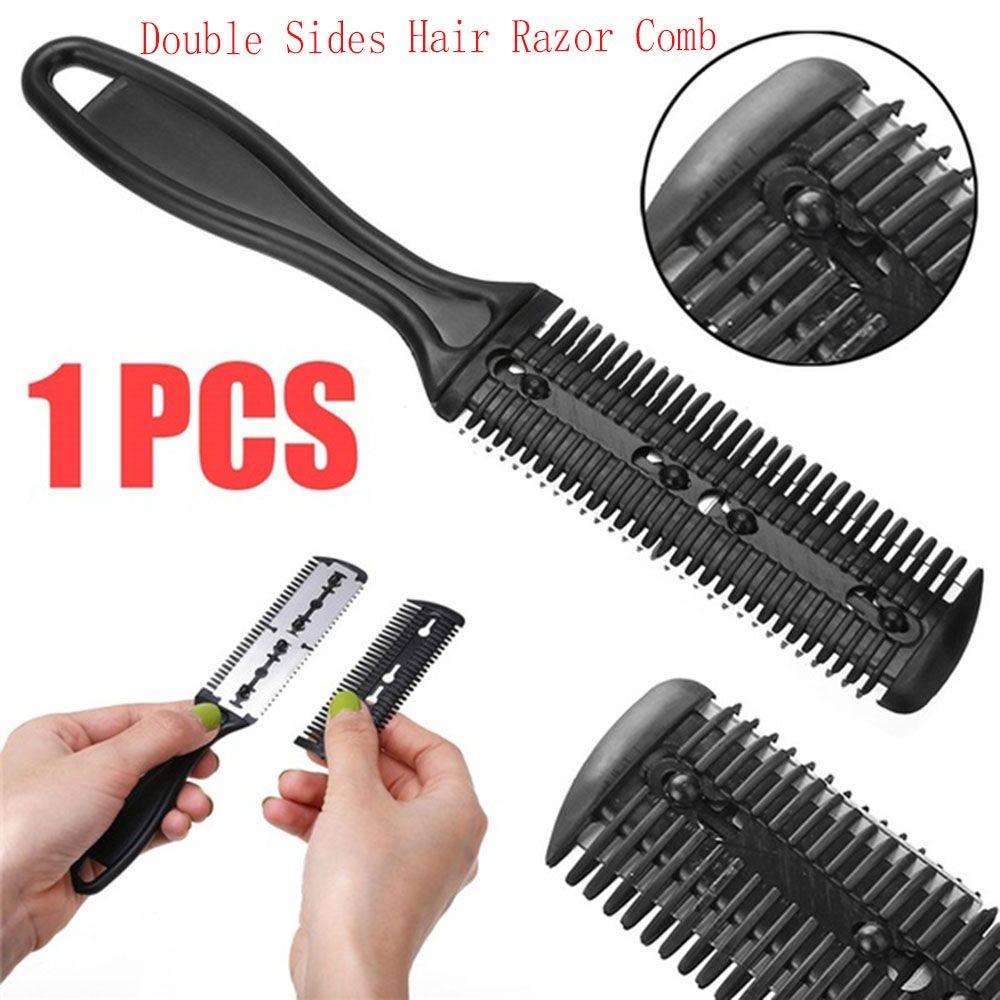 Men Blade Razor Professional Hairdressing Tools Double Sided Razors Hair Razor Comb Magic Blade