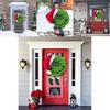 New Grinch Green Monster Plush Christmas Wreath Adorned Festive Holiday Decoration