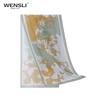 WENSLI Floral Mulberry Silk Chiffon Scarf