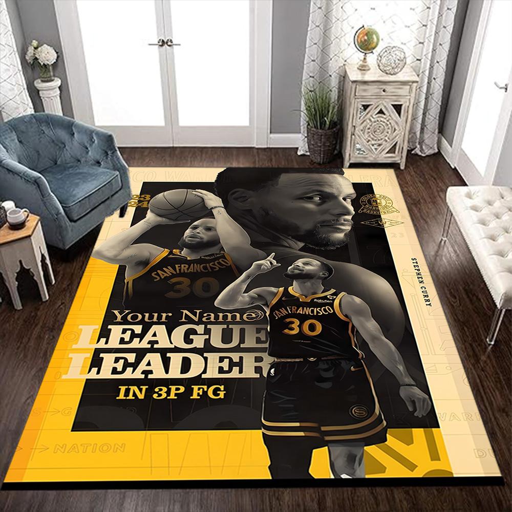 Golden State Curry12 Personalized Name Carpet Perfect for Foyer Kitchen Entryway Game Room Anti-slip Rug Office home decor Best for Christmas