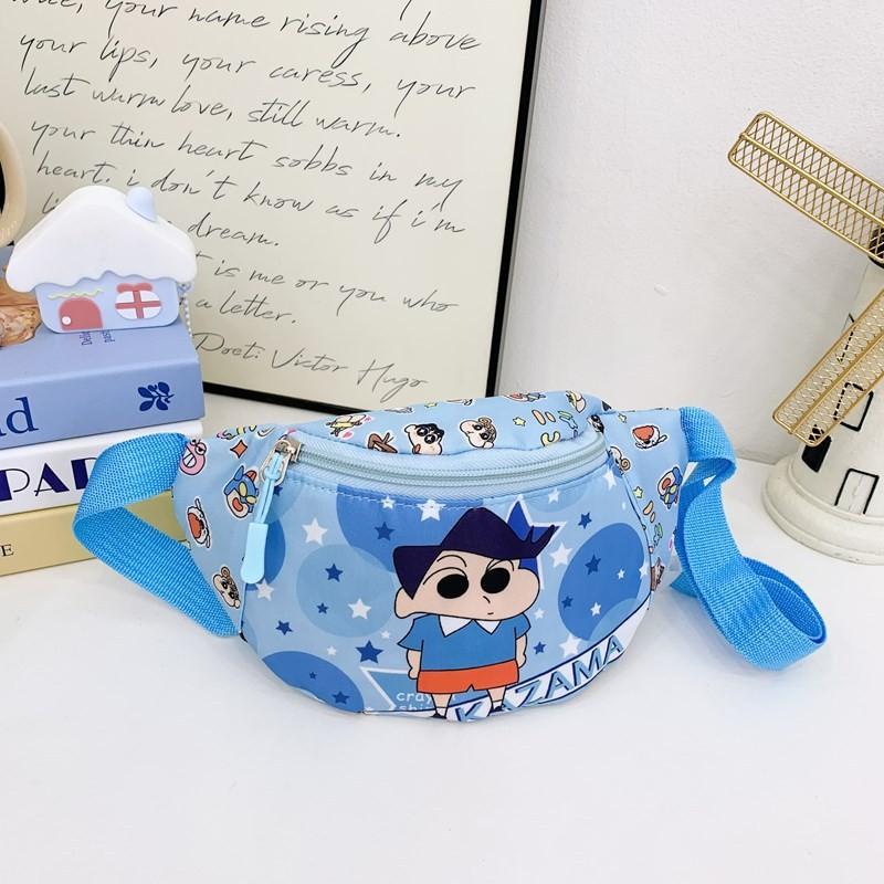 Chest Fashion Kid Bag With Crayon Shin Chan And Nene Print Designs For Daily Use