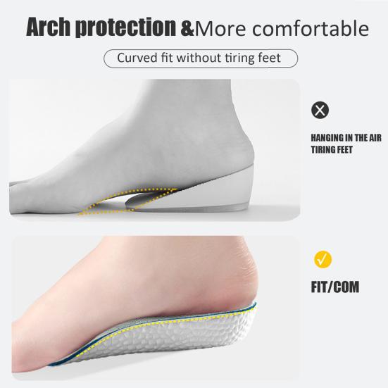 1 Pair Sponge Insole Orthopedic High Insole Height Increase Arch Support Shoe Inserts for Women And Men