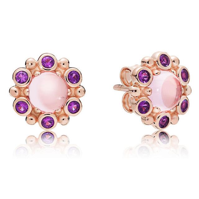 Новые модные серьги из стерлингового серебра 925 пробы с двойным ореолом клевера, лепестками любви, сердцем, цветком ромашки, трио, серьги для женщин, ювелирные изделия, подарок