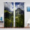 Горы Пейзаж Прозрачная Вуаль Шторы Озеро Отражение Воды Деревья Осенние Окна Тюлевые Шторы для Гостиной Шторы Декор