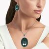 Onyx Green Pendant Set Earrings Jewelry Gemstone Handmade Ethnic