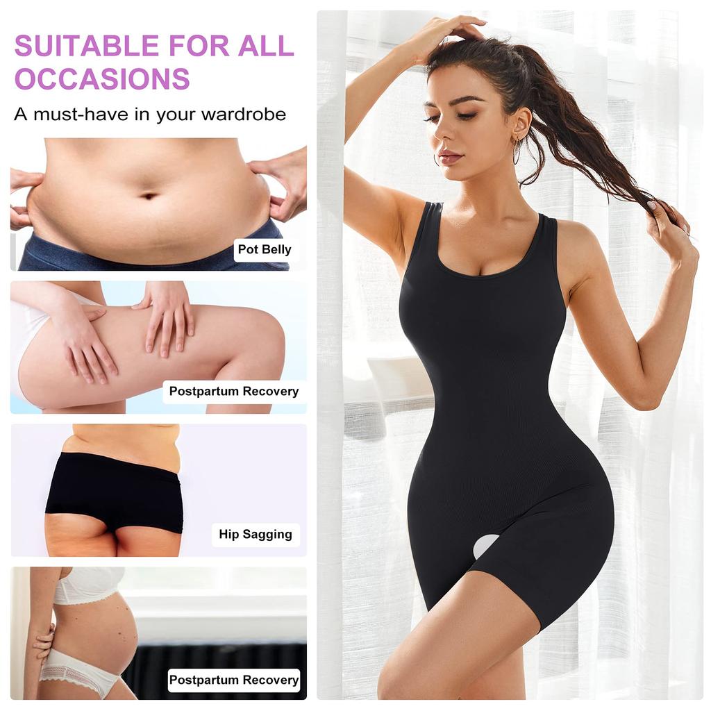 Shapewear for Women Waist Trainer Bodysuit Tummy Control Full Body Shaper Faja Colombianas Butt Lifter Thigh Slimmer Slimming Underwear Vest Tank Tops