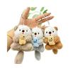 Holding Cute Otter Fish Keychain Soft Plush Toy For Car Keys And Bag Accessories
