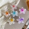 6cm Acrylic Gradient Frangipani Hair Clip Women Korean Sweet Shark Clip Hair Accessories