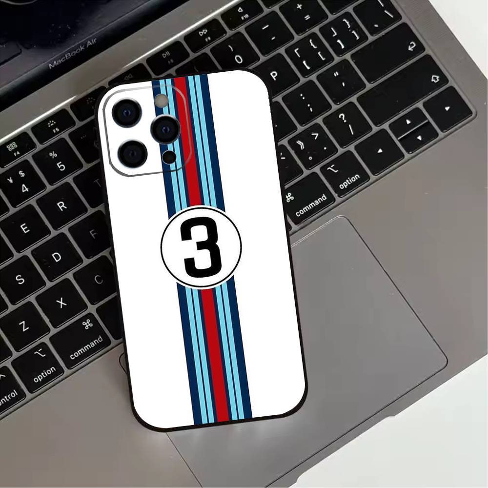 Чехол для телефона Martini R-Racing S-Stripe для iPhone 17,16,15,14,13,12,11 Plus,Pro Max,XS, Мягкий силиконовый черный чехол