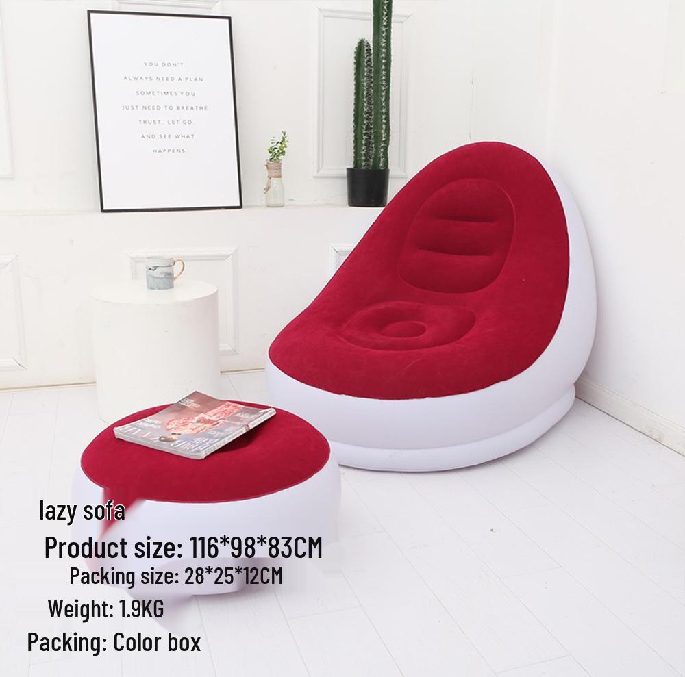 Luxurious Eco-Friendly Portable Recliner Set with Air Cushion and Footrest Stool.