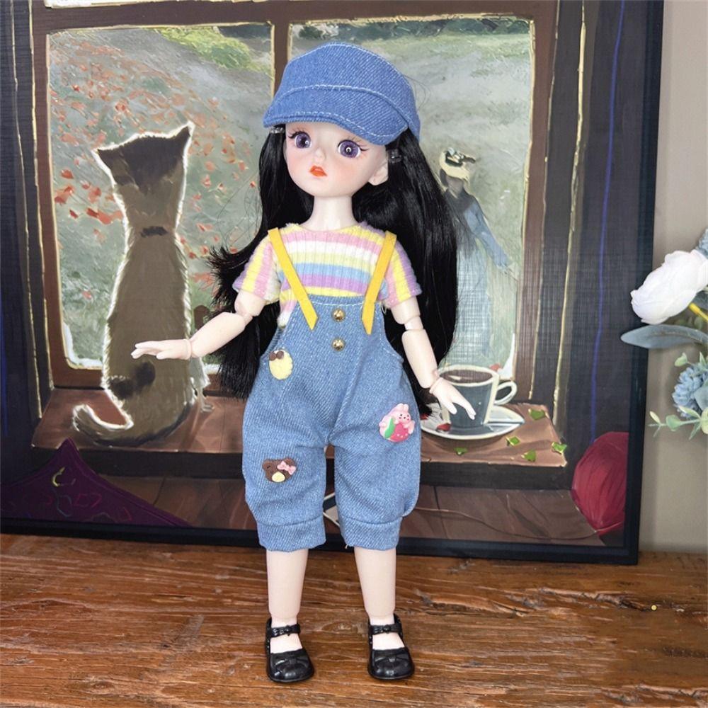 1 Set 1/6 SD 30cm Bjd Doll with Clothes Attractive Eyes Makeup Ball Joint Doll Girl Gift