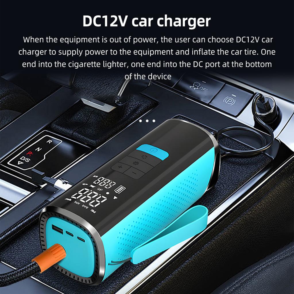 Уличный насос для накачивания шин Портативный беспроводной воздушный насос для автомобильных шин Велосипедных шин Плавательных колец Баскетбола