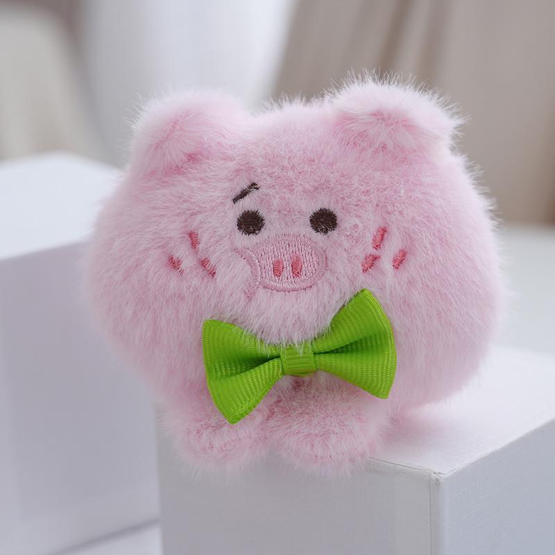 Pig Sweet Adorable Plush Toy With Bow Tie Keychain Perfect For Kids Collectors And