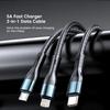 3 в 1 кабель для быстрой зарядки, шнур для зарядного кабеля Micro USB Type C, многопортовый кабель для зарядки USB