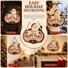 Wooden Christmas Hanging Sign Snowman Xmas Ornaments Festive Christmas Decoration Sign  Front Door
