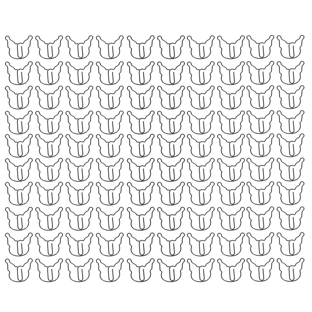 100 шт. Бумажные скрепки Противоскользящие Мультяшные Милые Легкие Скрепки для Офиса Школы Ежедневно