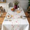 Embroidery Anglicanum Tablecloth, Cotton Linen Dust Proof Table Cover, for Kitchen Dining Room,Home Party Tabletop Decor