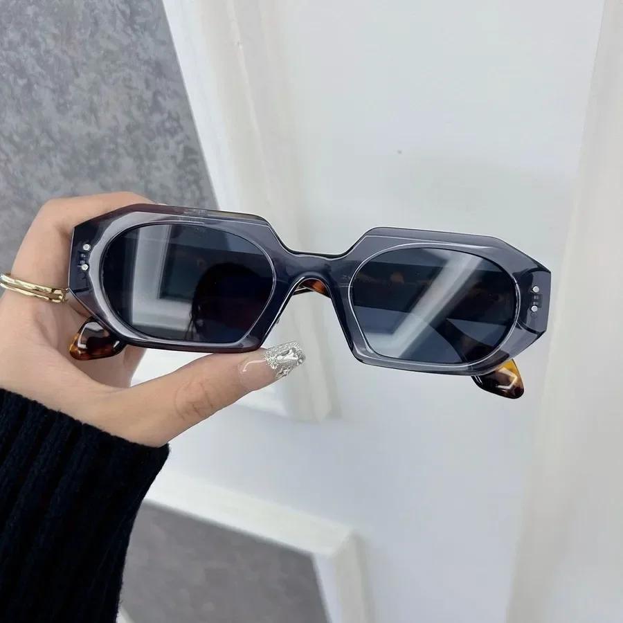 Винтажные женские модные квадратные солнцезащитные очки Ретро черные солнцезащитные очки Женские Мужские Очки