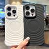 Волнистый магнитный чехол для телефона для iPhone 14 11 13 12 15 Pro Max Plus Мягкий жидкий силикон Magsafe Беспроводная зарядка Тонкая задняя крышка