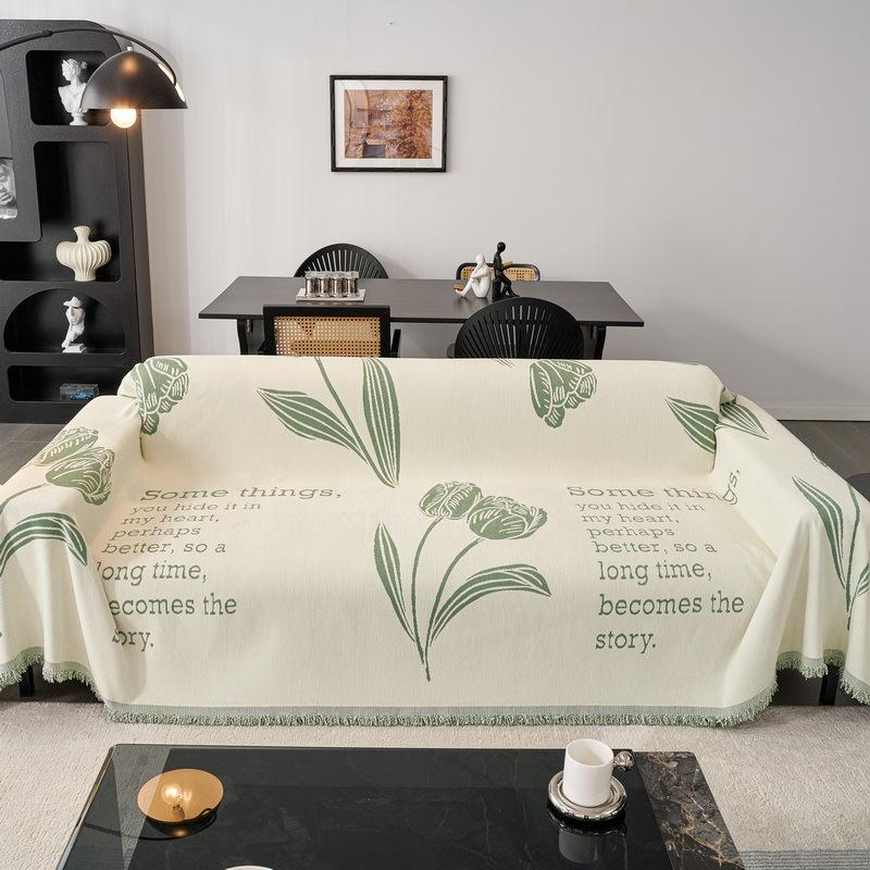 Sofa Cover Cloth Sofa Towel Four Seasons Universal Ins Style Cover Cloth Full Covered Sofa Cushion Cover Non-Slip Universal Cover Blanket