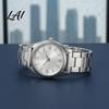Office Wear Watch Men Roman Numeral Wrist Watch Round Dial with Casual Quartz Stainless Steel Band Business Fashion Jewelry