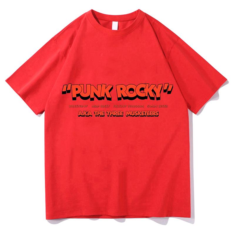 Футболка с принтом AAP Rocky Punk Rocky Модная Повседневная Футболка С Коротким Рукавом Хлопок Свободная Женская Футболка Винтажная Унисекс Футболка Стритвир