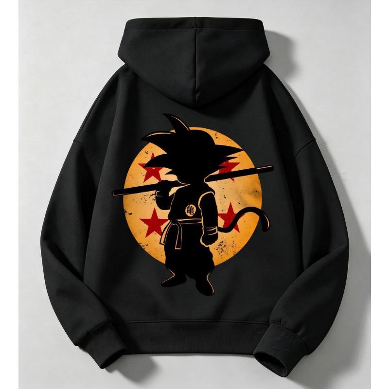 Модная свободная детская толстовка с капюшоном Dragon Ball - Классическая повседневная праздничная кофта-пуловер для мальчиков и девочек в качестве подарка