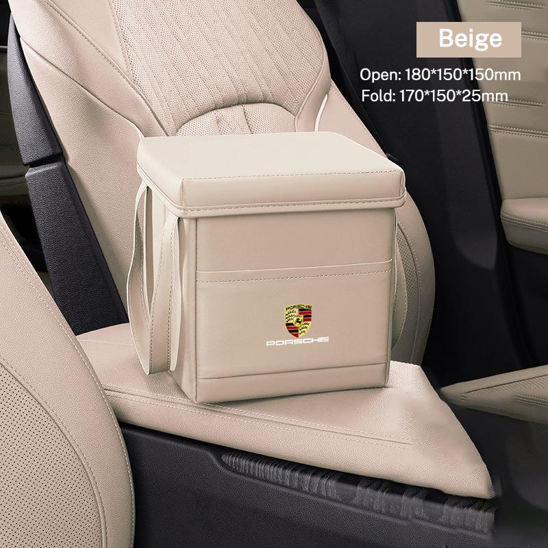 AFEBO1 Car Folding Durable Trash Can Convenient Installation For Porsche Cayenne Panamera Macan 911 718 Taycan Boxster Cayman 918 Pajun
