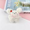 Cartoon Powder Blusher Puppy Plush Doll Toy Pendant Keychain Backapck Hangings Decoration Gifts