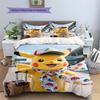 Pikachu Patterned Pillowcase & Duvet Cover Set Anime Fashion Pattern Bedding for Bedroom Cool Gift for Anime Lovers
