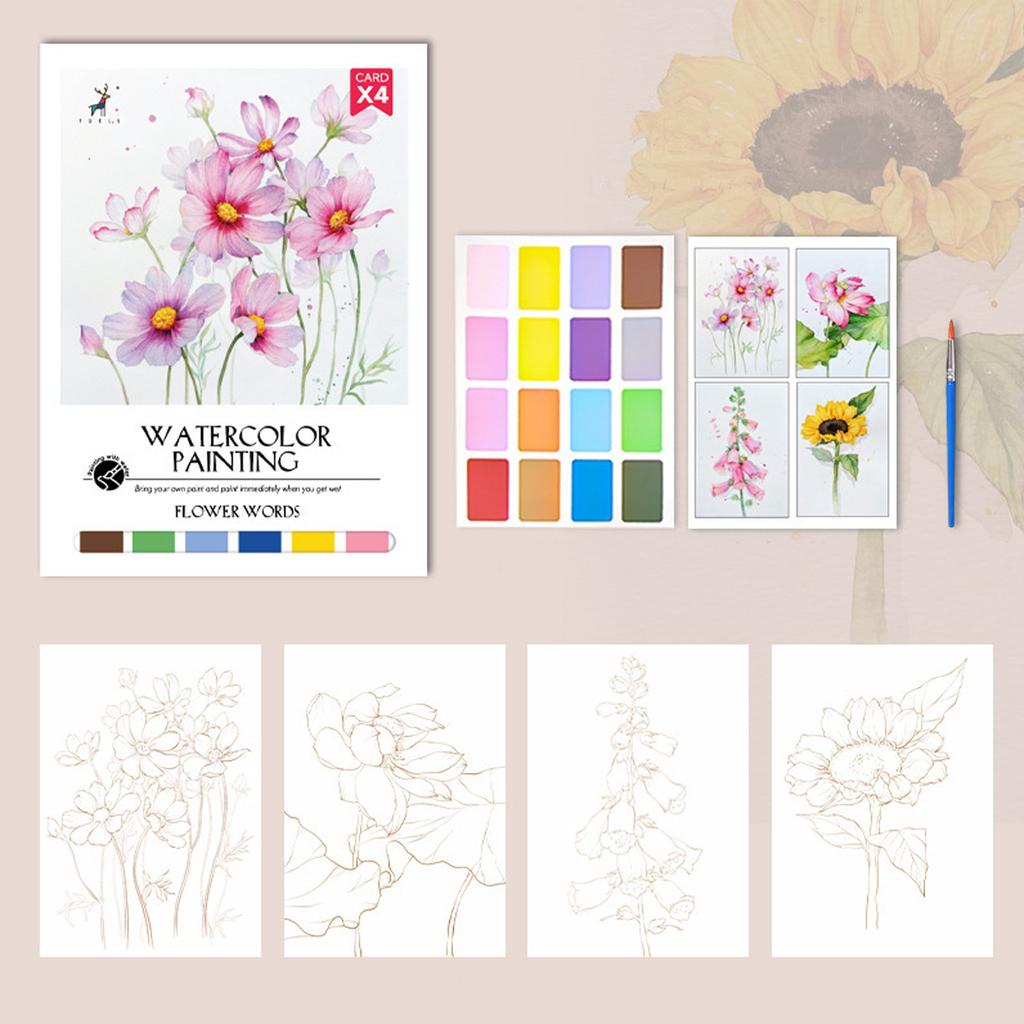 Набор для рисования акварелью, игрушка для путешествий и дня рождения в подарок для подростков и начинающих взрослых