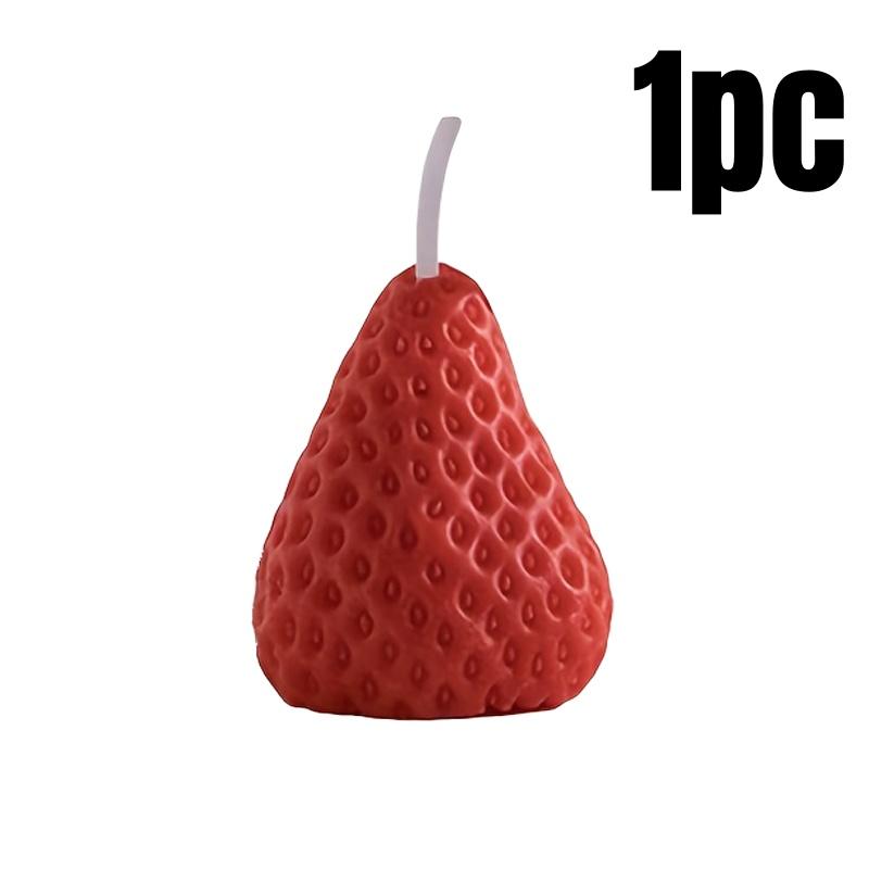 4 шт. свечи из соевого воска в форме клубники для медитации, поднятия настроения, подарков на свадьбу, день рождения с фруктовым ароматом, бездымные свечи