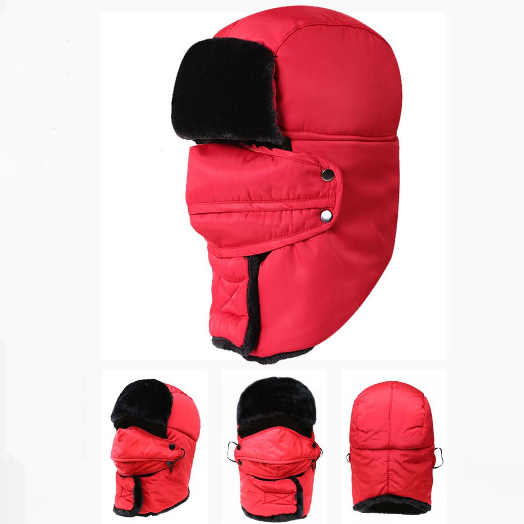 Winter Hats Men and Women Wear Masks Neck Protection Warm Thickened Cycling Cold Proof Cotton Hats