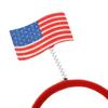 Пружинная повязка на голову с флагом США, 4 июля, День независимости, Повязка на голову, Звездно-полосатое знамя, Фестивальный аксессуар для волос для патриотической вечеринки