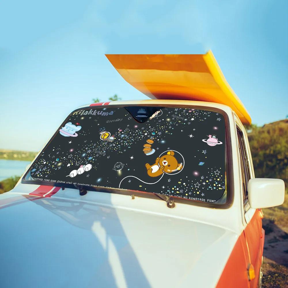 Автомобильная солнцезащитная шторка Rilakkuma - Милая защита лобового стекла от солнца