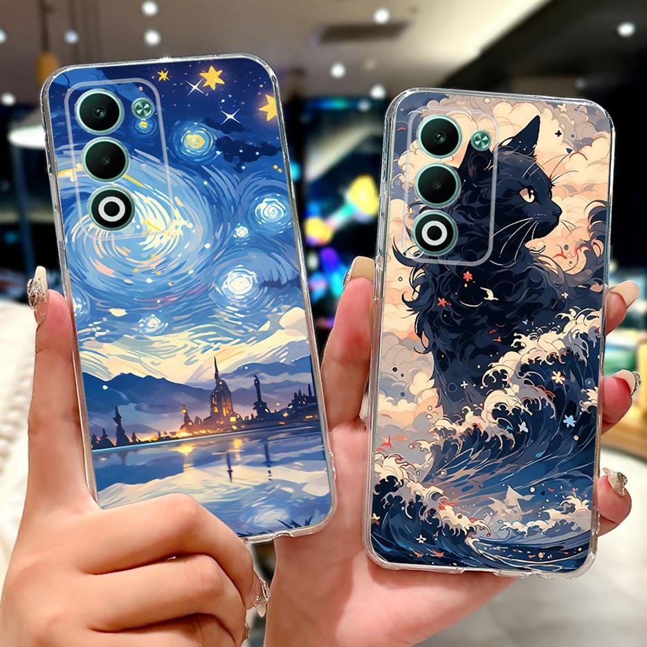 For Oppo A5 5G 2025 Case CPH2735 Luxury Fashion Painted Cover Soft Slim Phone Case For Oppo A5 Pro CPH2695 OppoA5 A5Pro 5G Shell