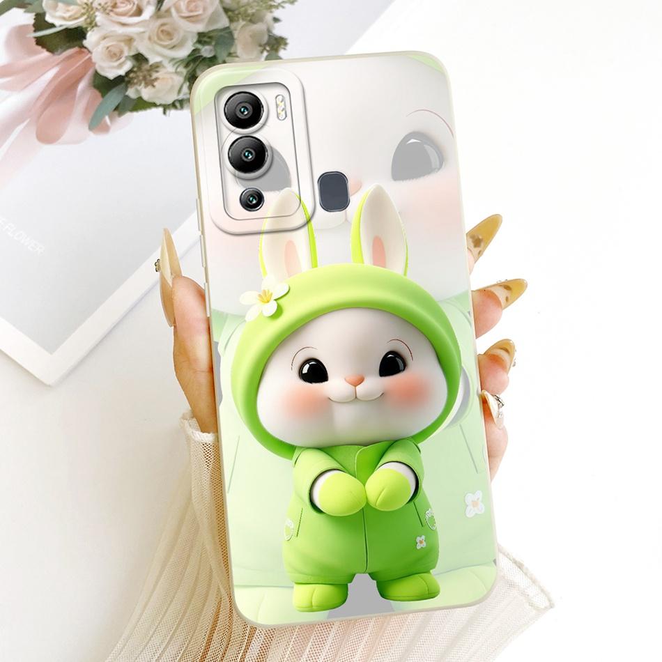 For Infinix Hot 12 12 Play Cute Cat Flower Cartoon Phone Case For Infinix Hot12i Hot 12Play Shockproof Soft Silicone Bumpers
