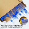2/4/6Pcs Plastic Wrap Slide Cutter Two-way Food Wrap Roll Cutting Tools 13-Inch Foil Wax Paper Barbecue Baking Paper Parchment Paper Sliding Cutter