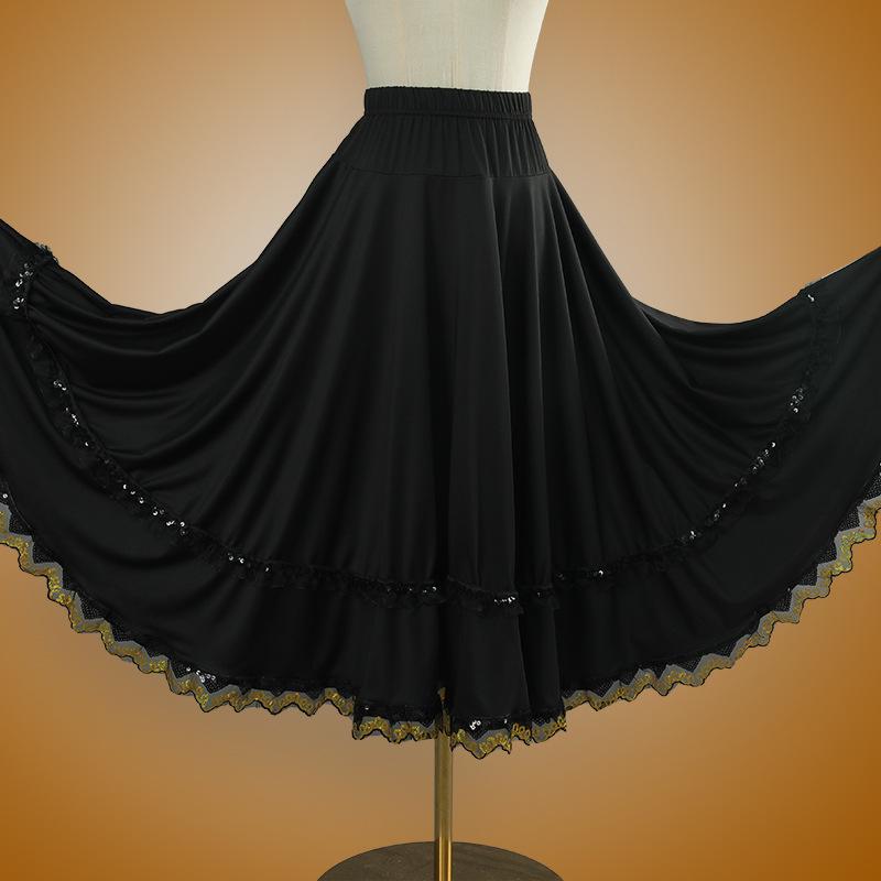 Square Dance Stage Costume: High Waist Ethnic Swing Skirt for Women (Adult, Spring/Summer)