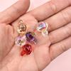 12*17.5mm 5Pcs Colorful Round Transparent Jewelry Accessories Acrylic Beads for DIY Pendant Beading Handmade Accessory