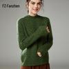 Fanzhen Women's 2024 A/W Thickened Half-High Neck Cashmere Blend Sweater
