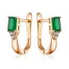 Новые серьги-капли с цирконом изумрудной огранки для женщин, роскошные, цвета розового золота, высокого качества, для повседневной носки, изящные ювелирные изделия, лучший подарок