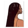 Fashion Black Girl Canvas Painting Hair Salon Champagne Wall Art Living Room Posters and Prints Home Decorations