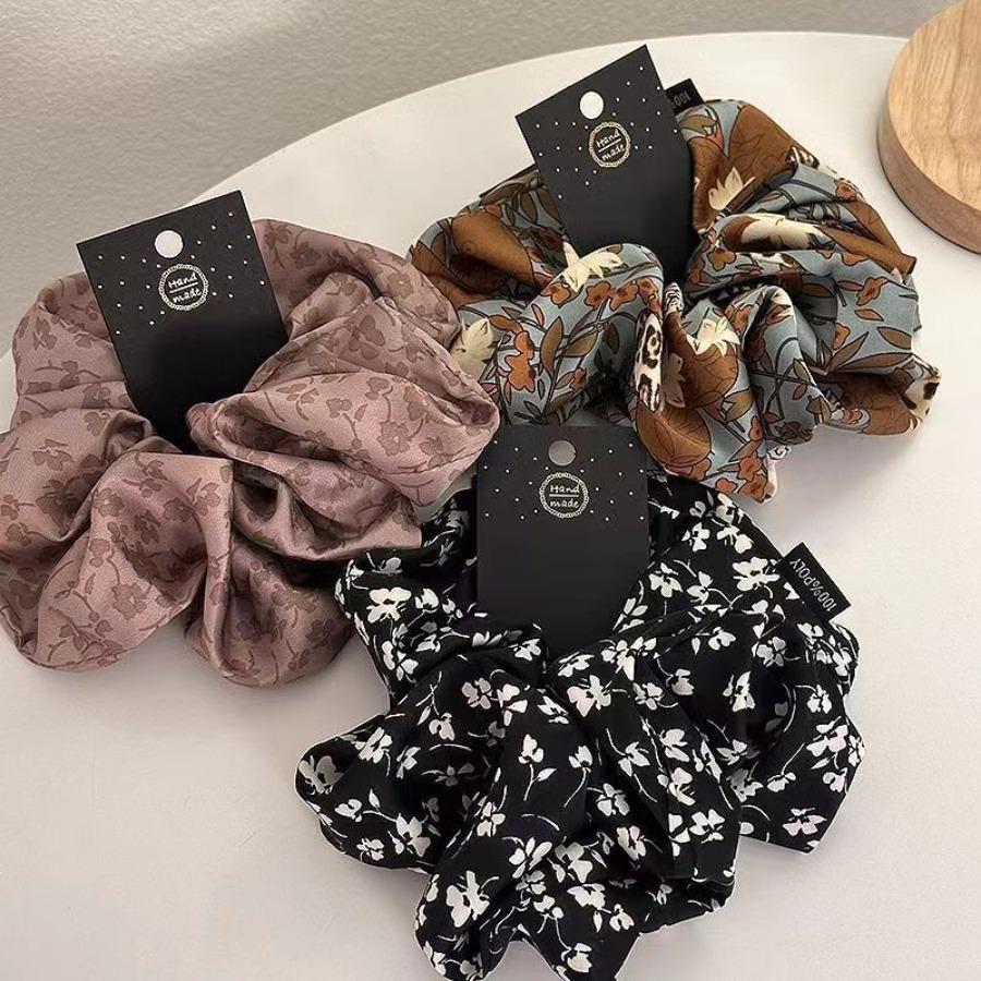 Lady Charm Oversize Hair Band Girl Large Hair Ties Elastic Scrunchies For Women Ponytail Hairstyle Rubber Band Accessories